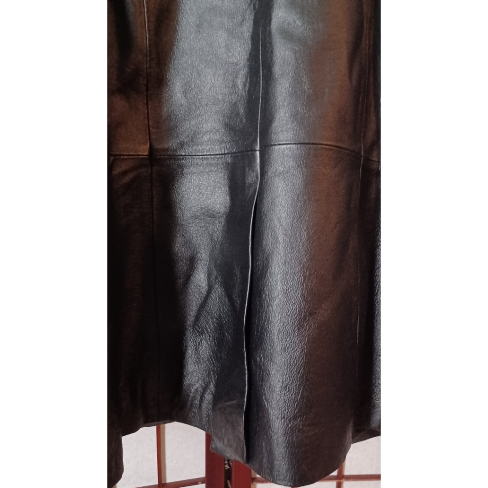 Marc Mattis Herringbone Button-Front Leather Jack… - image 5